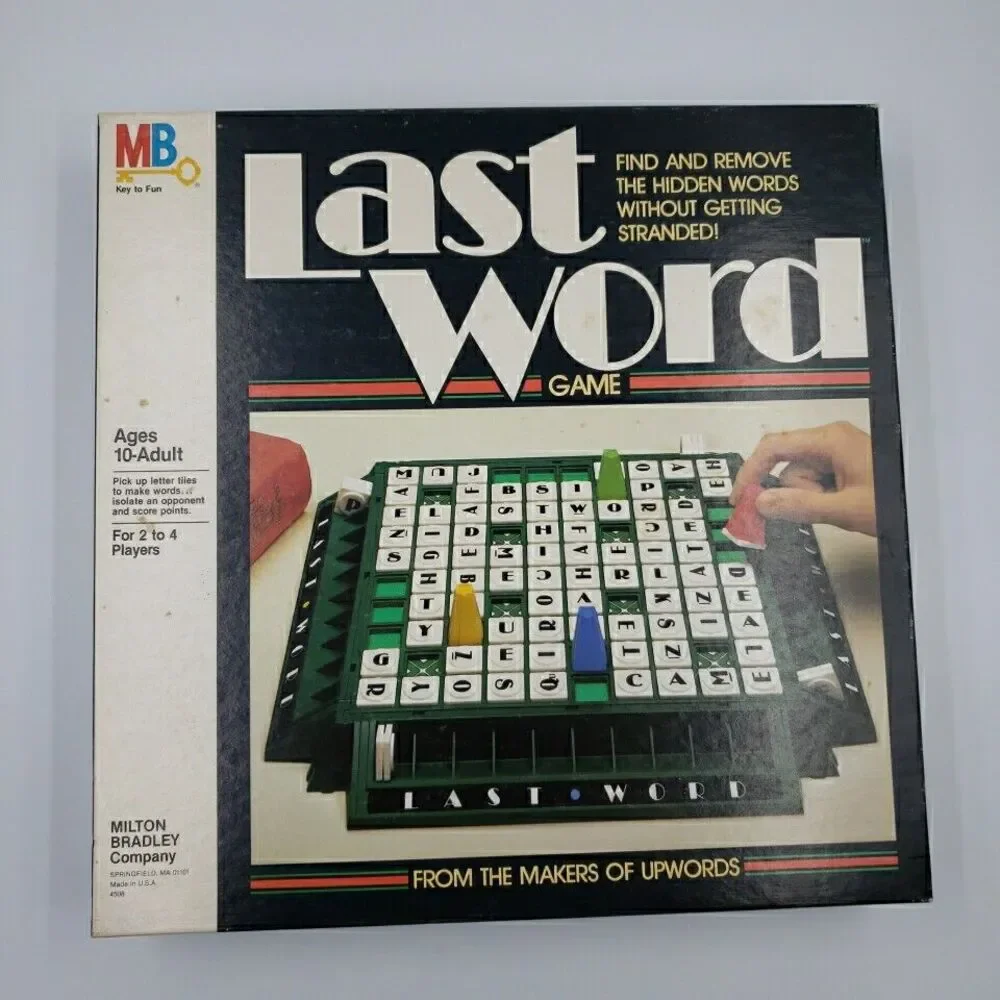Last Word Vintage Board Game from Makers of Upwords Milton Bradley 1985 Complete